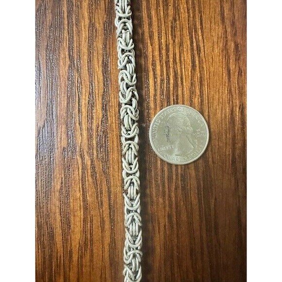 Vintage Handmade Sterling Silver Bracelet Link Chain 7.5" 25 gm 925 - Picture 4 of 7